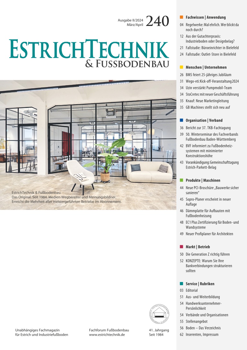 EstrichTechnik - Ausgabe 2/2024 - digital