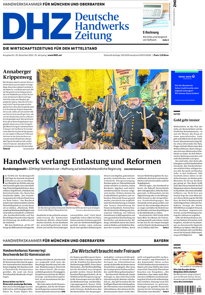 Deutsche Handwerks Zeitung - Ausgabe 24/2024