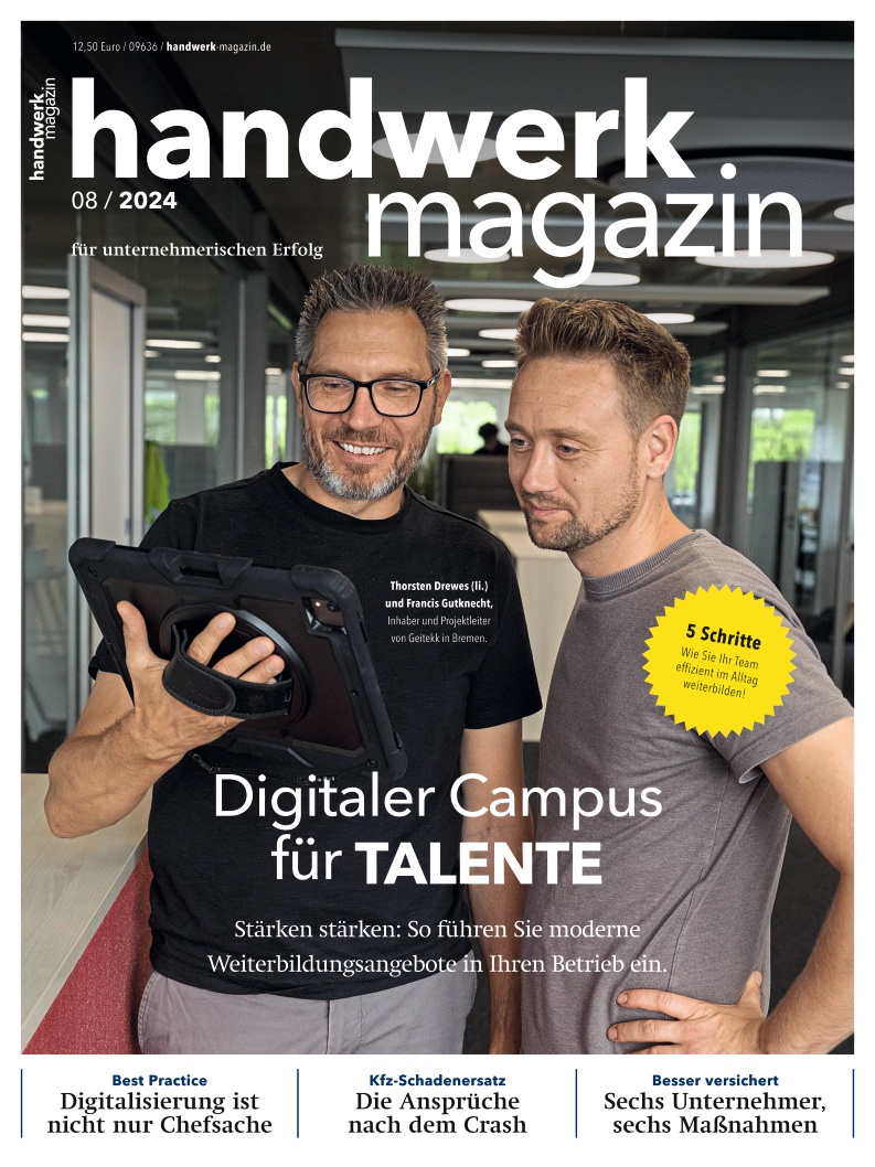 handwerk magazin - Ausgabe 8/2024 - digital