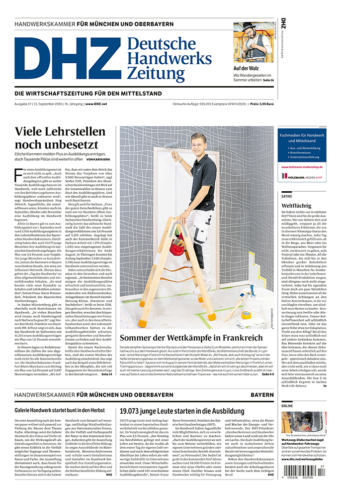 Deutsche Handwerks Zeitung - Ausgabe 17/2024